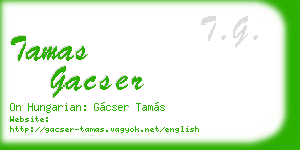 tamas gacser business card
