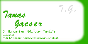 tamas gacser business card